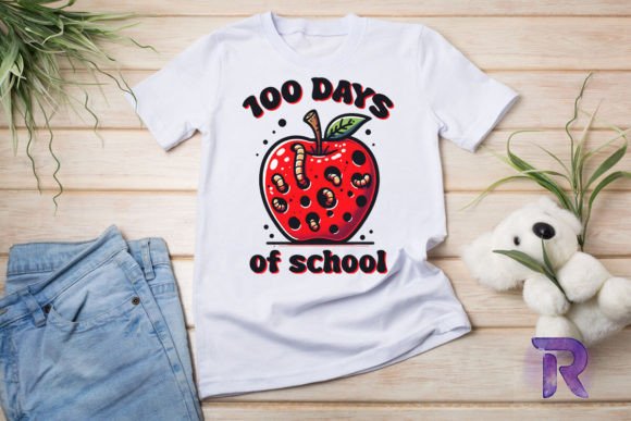 100 Days of School Apple Sublimation