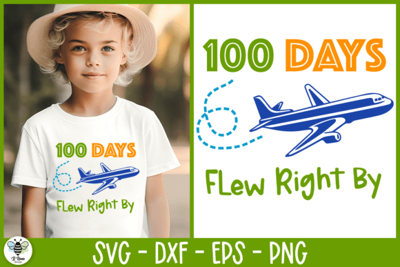 100 Days of School SVG Airplane SVG
