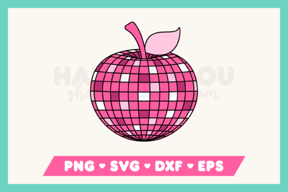 Apple Disco Ball Teacher SVG