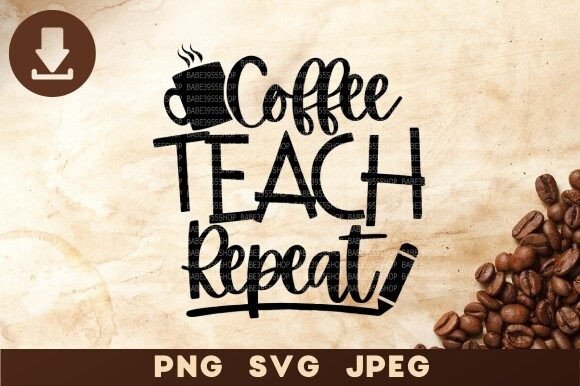 Coffee Teach Repeat SVG: A Versatile Graphic Design Asset for Modern Branding