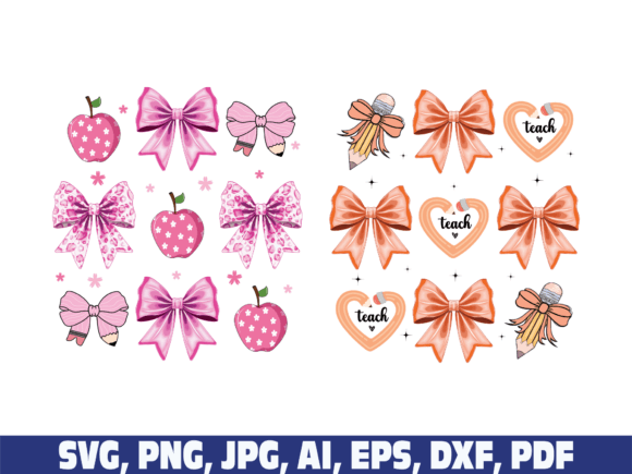 Coquette Bow Teacher Svg Png