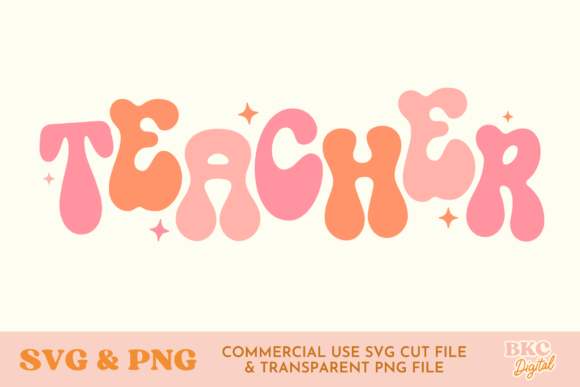 Groovy Teacher SVG PNG: A Versatile Graphic Design Asset for T-Shirt Designs and More