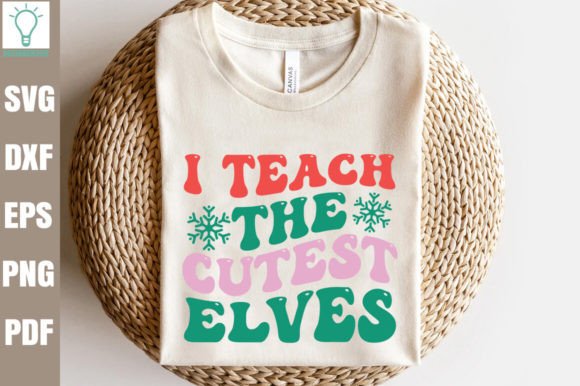 I Teach the Cutest Elves Retro SVG