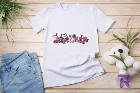 Love Valentine Teacher PNG Graphics for T-Shirt Designs