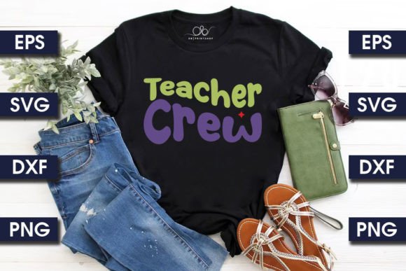 Retro Teacher SVG Design: A Graphic Asset for Print Templates and Creative Projects
