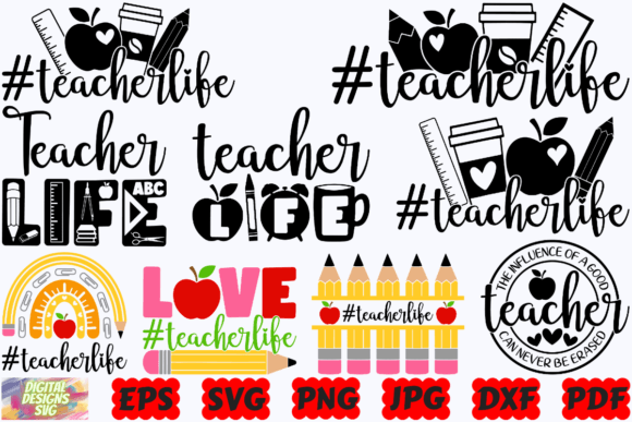 Teacher Life SVG: Graphics for Crafts and Branding