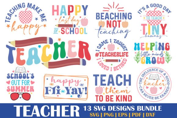 Teacher SVG Bundle, Graphics & Crafts