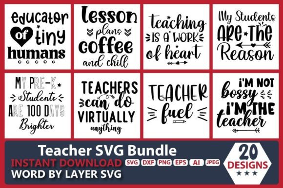 Teacher SVG Bundle Vol.13: A Versatile Design Asset for Content Creators