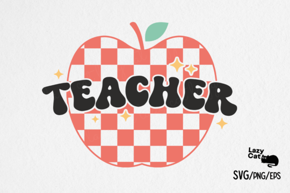 Teacher SVG Retro Apple Graphics and Crafts